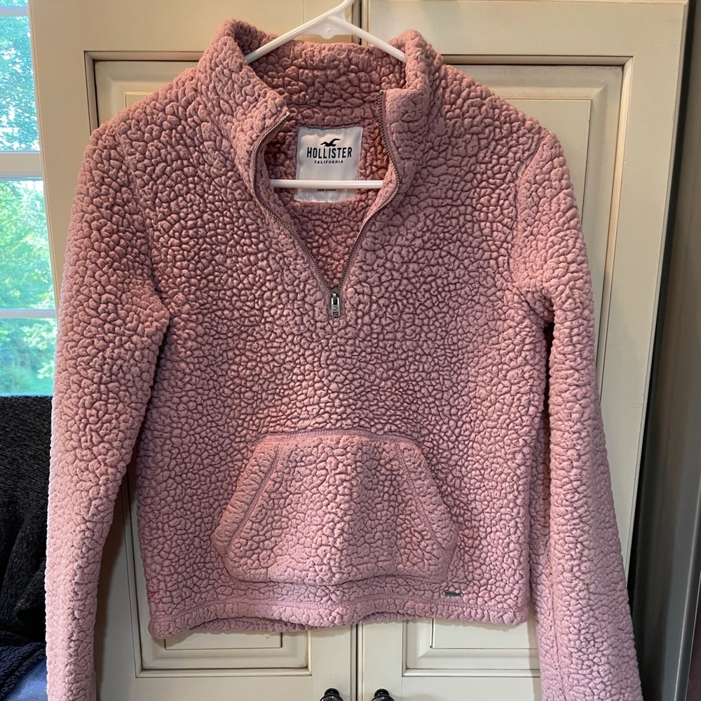 Hollister crop pink swetshirt